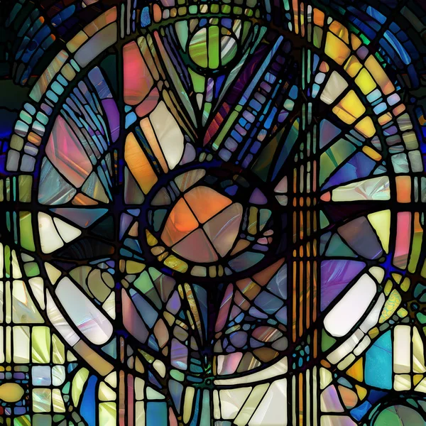 Rebirth Stained Glass Series Backdrop Diverse Glass Textures Colors Shapes — Stockfoto
