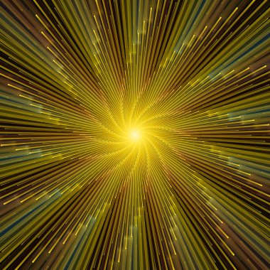 Fraktal Patlama Şablonu serisi. Çizim ve tasarım için kullanılan ince çizgi radyal deseninin oluşturulması.