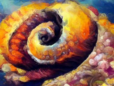 Organik Renkler serisi. Sanat, yaşam ve tasarım konularındaki organik formları, vuruşları ve renk boyalarını anımsatan şekillerin bileşimi.