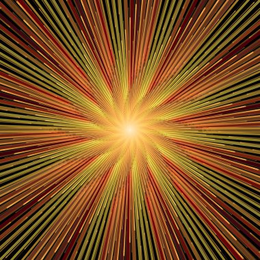 Fraktal Patlama Şablonu serisi. Çizim ve tasarım için kullanılan ince çizgi radyal deseninin oluşturulması.