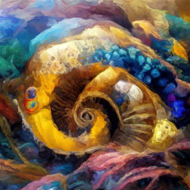 Organik Renkler serisi. Sanat, yaşam ve tasarım konularındaki organik formları, vuruşları ve renk boyalarını anımsatan şekiller..