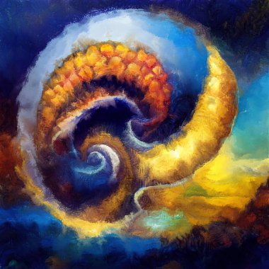 Organik Renkler serisi. Sanat, yaşam ve tasarım konularında organik formları, fırça darbelerini ve renk boyalarını anımsatan şekillerin düzenlenmesi.