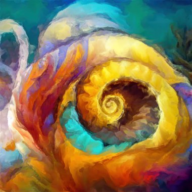 Organik Renkler serisi. Sanat, yaşam ve tasarım konularında organik formları, fırça darbelerini ve renk boyalarını anımsatan şekillerin düzenlenmesi.