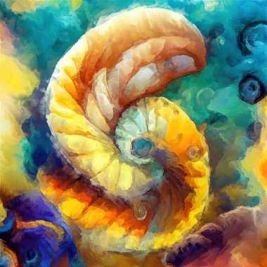 Organik Renkler serisi. Sanat, yaşam ve tasarım konularında organik formları, fırça darbelerini ve renk boyalarını anımsatan şekillerin düzenlenmesi.