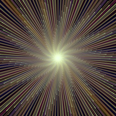 Fraktal Patlama Şablonu serisi. Çizim ve tasarım için kullanılan ince çizgi radyal deseninin oluşturulması.