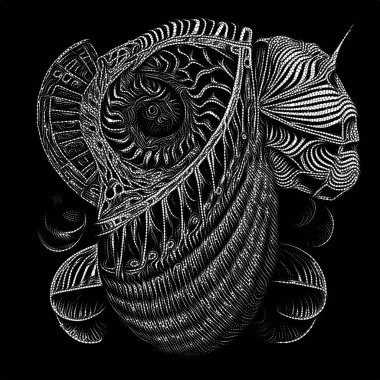 Point Symbology series. Composition of dotted lines and patterns on the subject of poetry, light perception, reserved art and austere design.