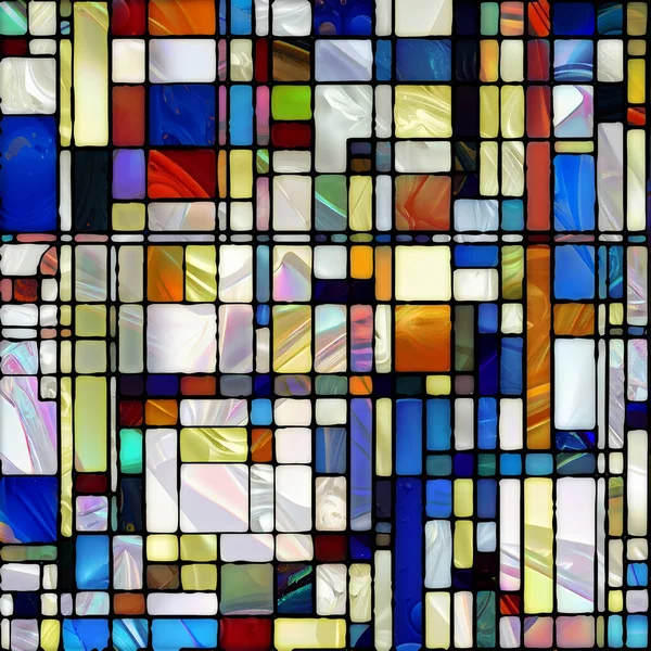 Rebirth Stained Glass Series Backdrop Diverse Glass Textures Colors Shapes — Fotografia de Stock