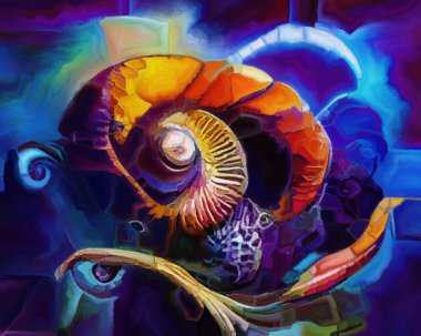 Spiral Dreams serisi. Sanat, hayal gücü ve rüya konularında gerçeküstü doğal formların sanatsal soyutlanması, dokular ve renkler.