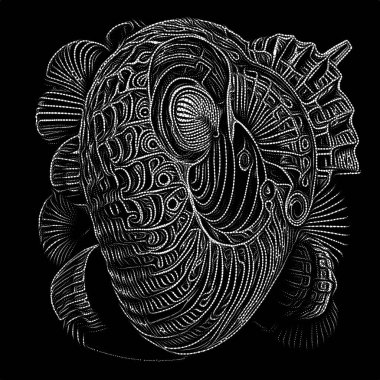 Point Symbology series. Abstract design made of dotted lines and patterns on the subject of poetry, light perception, reserved art and austere design.