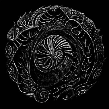 Point Symbology serisi. Şiir, ışık algısı, içine kapanık sanat ve sade tasarım konularındaki noktalı çizgiler ve desenlerin sanatsal soyutlanması.
