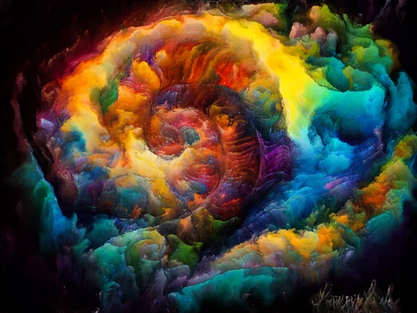 Спиральные Мечты Организация Сюрреалистических Природных Форм Текстур Цветов Тему Искусства — стоковое фото