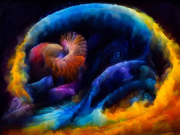 Seria Spiral Dreams Rozmieszczenie Surrealistycznych Form Naturalnych Faktur Kolorów Temat — Zdjęcie stockowe