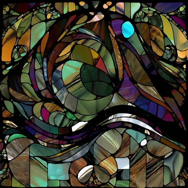 Sharp Stained Glass Series Artistic Abstraction Abstract Color Glass Patterns — Foto Stock