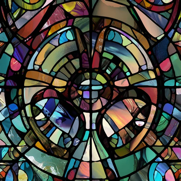 Sharp Stained Glass Series Artistic Abstraction Abstract Color Glass Patterns — Fotografia de Stock