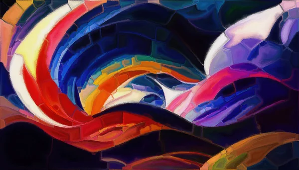 Landscapes Color Series Interplay Vibrant Shapes Strokes Subject Art Creativity — Fotografie, imagine de stoc