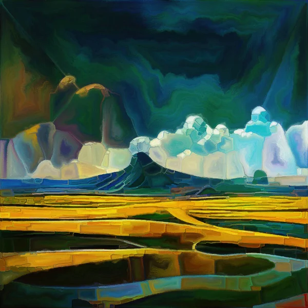 Landscapes Color Series Arrangement Vibrant Shapes Strokes Subject Art Creativity — Stockfoto