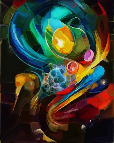 Série Abstrata Colorida Abstração Artística Traços Dubs Pintura Cores Sobre — Fotografia de Stock