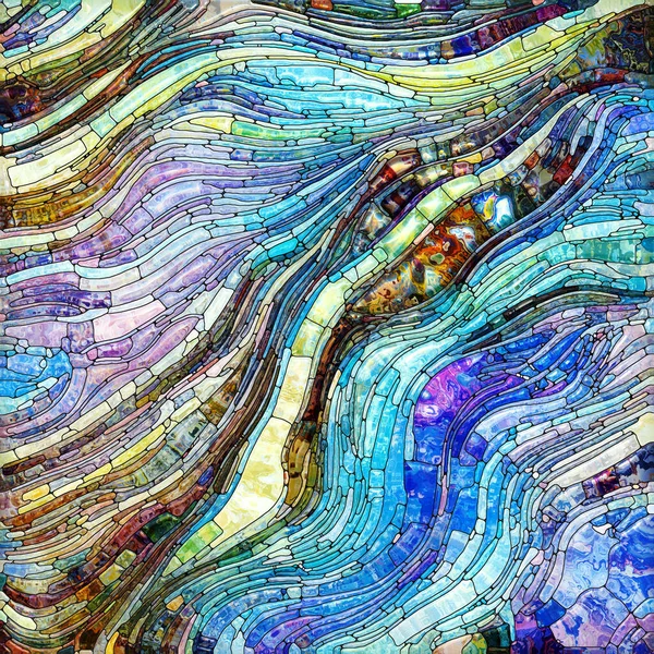 Shimmering Glass Series Interplay Saturated Refracted Glass Patterns Subject Sensory — Stockfoto