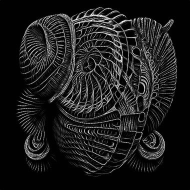 Point Symbology series. Abstract design made of dotted lines and patterns on the subject of poetry, light perception, reserved art and austere design.