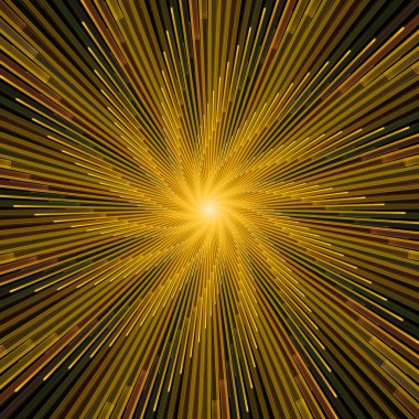 Fraktal Patlama Şablonu serisi. Çizim ve tasarım için kullanılan ince çizgi radyal deseninin oluşturulması.