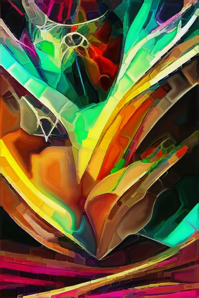 Renkli Soyut Seriler Sanat Yaratıcılık Tasarım Konularındaki Vuruşların Sanatsal Soyutlaması — Stok fotoğraf