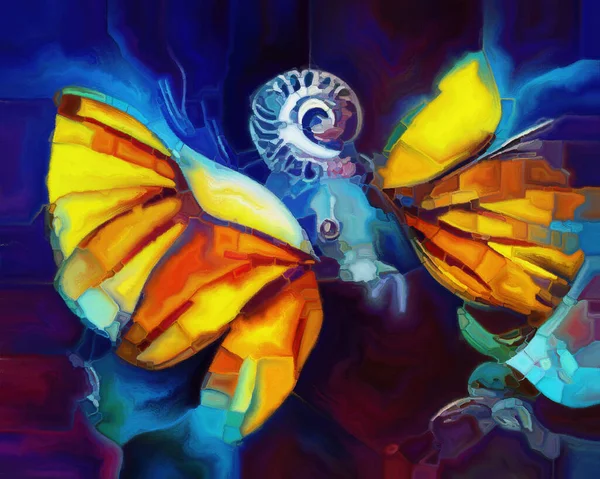 Spirale Träume Wechselspiel Surrealer Natürlicher Formen Texturen Und Farben Zum — Stockfoto