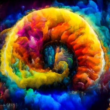 Spiral Dreams serisi. Sanat, hayal gücü ve rüya konularında gerçeküstü doğal formların, dokuların ve renklerin yaratıcı düzenlenmesi.