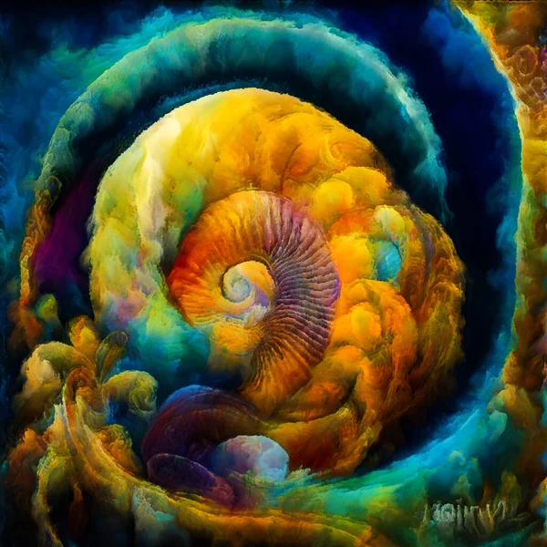 stock image Spiral Dreams series. Creative arrangement of surreal natural forms, textures and colors on the subject of art, imagination and dreaming.