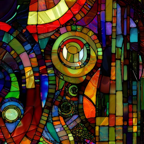 Rebirth Stained Glass Series Background Composition Diverse Glass Textures Colors — Stock Photo, Image
