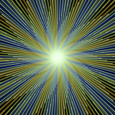 Fraktal Patlama Şablonu serisi. Çizim ve tasarım için kullanılan ince çizgi radyal deseninin oluşturulması.