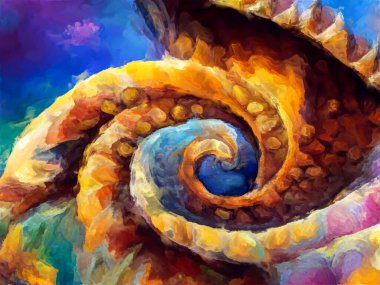 Organik Renkler serisi. Sanat, yaşam ve tasarım konularında organik formları, vuruşları ve renk boyalarını anımsatan arkaplan kompozisyonu.