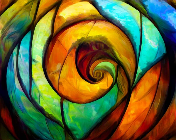Nautilus Dream Series Interplay Spiral Structures Shell Patterns Colors Abstract — Stockfoto