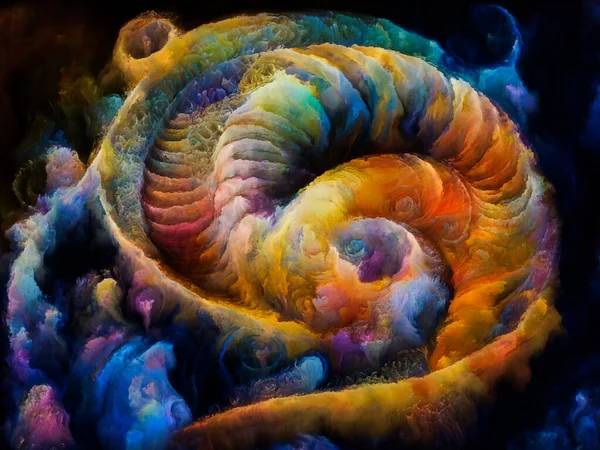 Spiral Dreams Series Arrangement Surreal Natural Forms Textures Colors Subject — Stock Photo, Image