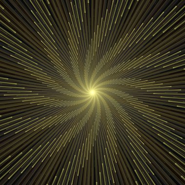 Fraktal Patlama Şablonu serisi. Çizim ve tasarım için kullanılan ince çizgi radyal deseninin oluşturulması.