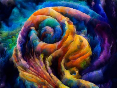 Spiral Dreams serisi. Sanat, hayal gücü ve rüya konularındaki gerçeküstü doğal formların, dokuların ve renklerin düzenlenmesi.