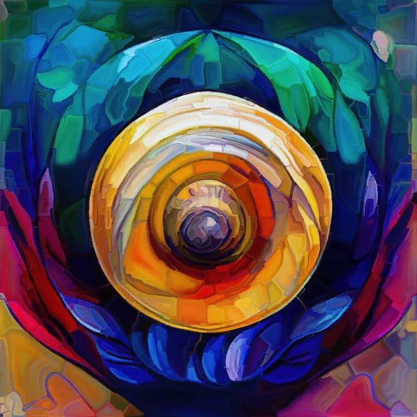 Nautilus Dream Series Interplay Spiral Structures Shell Patterns Colors Abstract — Zdjęcie stockowe