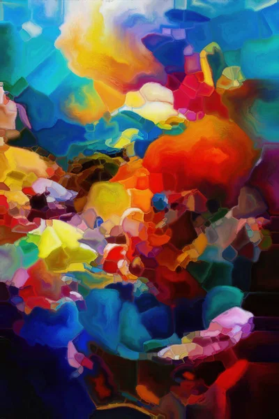 Serie Abstracta Colorida Abstracción Artística Trazos Doblajes Pintura Color Sobre —  Fotos de Stock