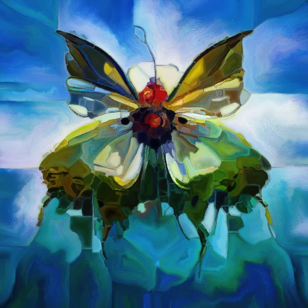 Schmetterlingsträume Künstlerische Abstraktion Surrealer Natürlicher Formen Texturen Und Farben Zum — Stockfoto