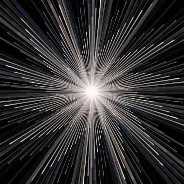 Fraktal Patlama Şablonu serisi. Çizim ve tasarım için kullanılan ince çizgi radyal deseninin oluşturulması.