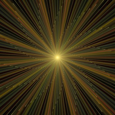 Fraktal Patlama Şablonu serisi. Çizim ve tasarım için kullanılan ince çizgi radyal deseninin oluşturulması.