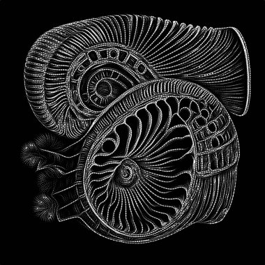 Point Symbology series. Abstract design made of dotted lines and patterns on the subject of poetry, light perception, reserved art and austere design.