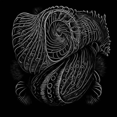 Point Symbology series. Abstract design made of dotted lines and patterns on the subject of poetry, light perception, reserved art and austere design.