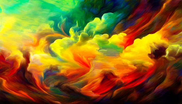 Landscapes Color Series Interplay Vibrant Shapes Strokes Subject Art Creativity — Stockfoto