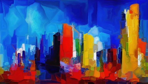 Landscapes Color Series Interplay Vibrant Shapes Strokes Subject Art Creativity — Φωτογραφία Αρχείου