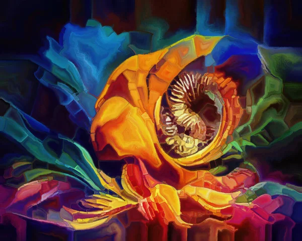 Seria Spiral Dreams Compoziția Formelor Naturale Suprarealiste Texturilor Culorilor Tema — Fotografie, imagine de stoc