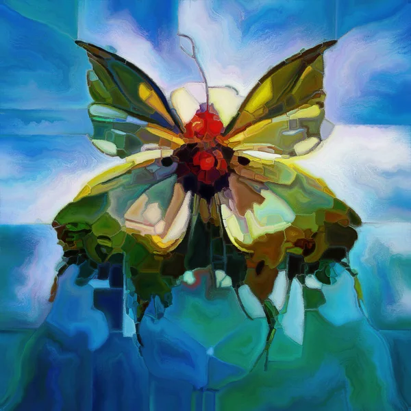 Serie Sueños Mariposas Fondo Abstracto Hecho Formas Naturales Surrealistas Texturas — Foto de Stock