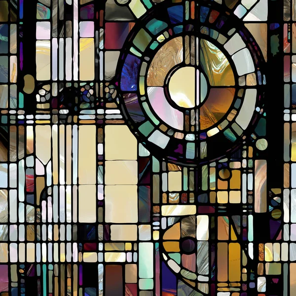 Sharp Stained Glass Series Backdrop Design Abstract Color Glass Patterns — Stock Photo, Image