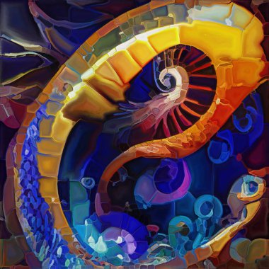 Spiral Dreams serisi. Sanat, hayal gücü ve rüya konularındaki gerçeküstü doğal formların, dokuların ve renklerin düzenlenmesi.