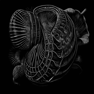 Point Symbology series. Abstract design made of dotted lines and patterns on the subject of poetry, light perception, reserved art and austere design.