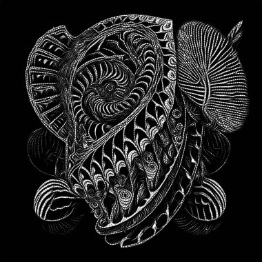 Point Symbology series. Composition of dotted lines and patterns on the subject of poetry, light perception, reserved art and austere design.